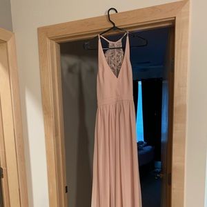 Blush maxi dress in size small